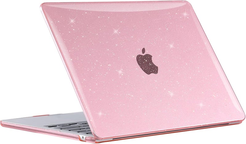 Eoocoo Case Compatible with MacBook Air 13 inch 2026 2025-2022 Release M4 M3 M2 A3240 A3113 A2681, Glitter Hard Shell&Keyboard Skin Cover&Screen Protector for Mac Air 13.6 inch Case, Sparkly Pink - Image 5